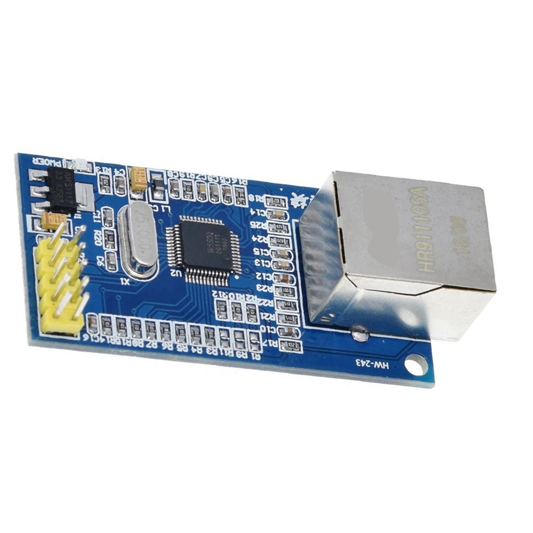 Ethernet W5500 - ABZZ-3X：W5100イーサネットシールドLANネットワークモジュールの代替品。W5500に対応し、TCP/IPをサポート。51/STM32マイクロコントローラー用、32KB SPI搭載。