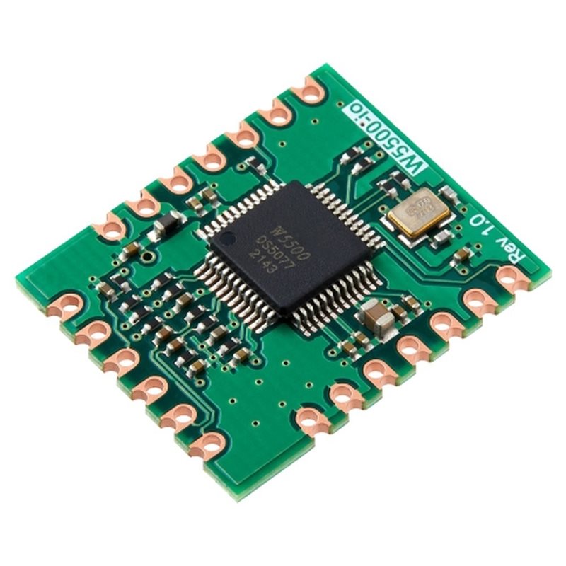Ethernet W5500 - AB42-W5500-Io イーサネットモジュール SPIインターフェース コンパクト設計