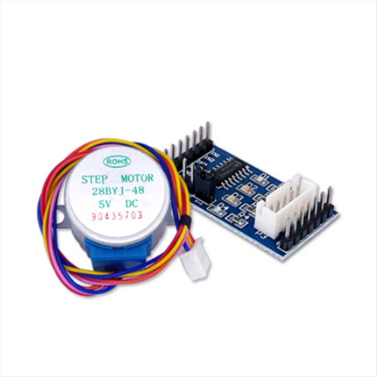 Stepper Motor 28Byj - 【モーター部品】28BYJ-48 ギアードステッピングモーター DC 5V、およびULN2003 ステッピングモータードライバーボードモジュール。5～12Vの電源で動作し、プロジェクトに最適。