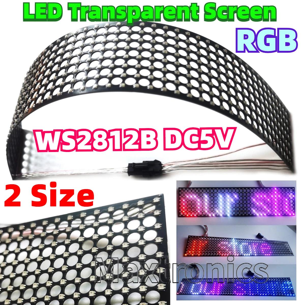 Ws2812B - WS2812B LED 透明スクリーンフルカラー RGB 256/384 ピクセルドットマトリックス