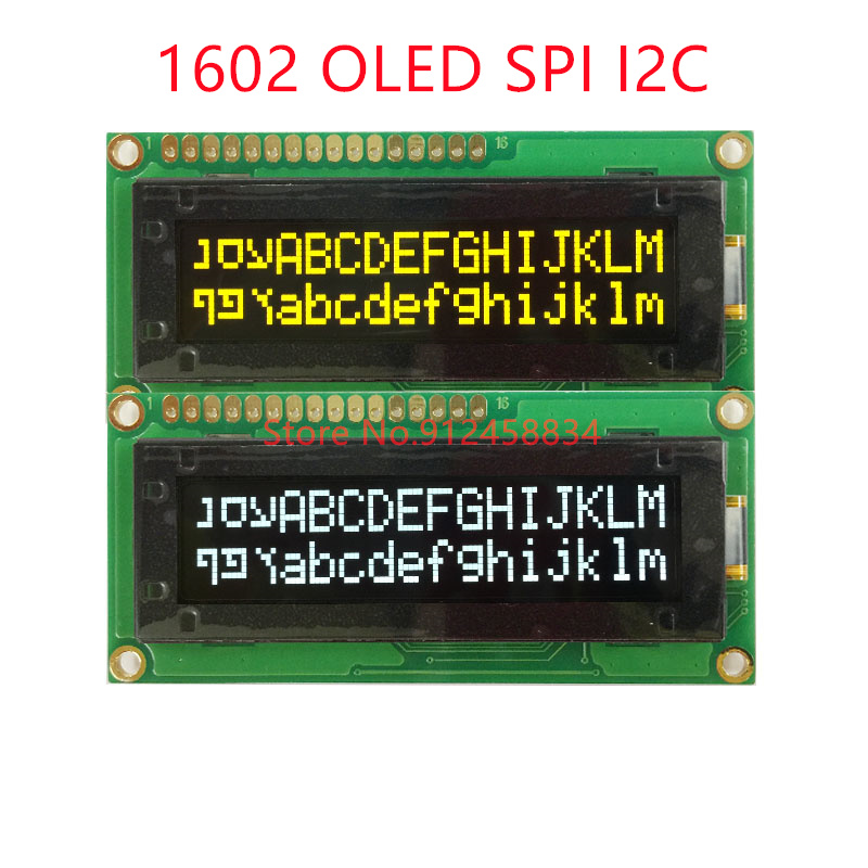 Lcd 1602 - 1602 16X2 OLED SPI I2C 3.3vまたは5vディスプレイモジュールUS2011制御ICイエローホワイト文字VFD
