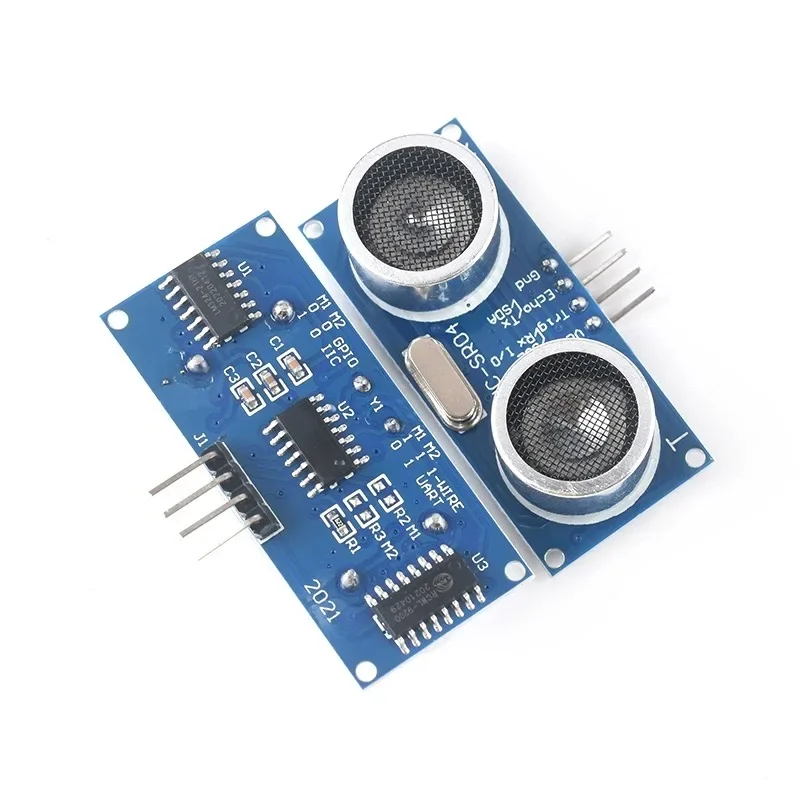 Ultrasonic Sensor Hc-Sr04 - HC-SR04 超音波センサーモジュール。3.3V～5V対応、高精度で幅広い互換性を持つデュアルチップボード。ロボット用。