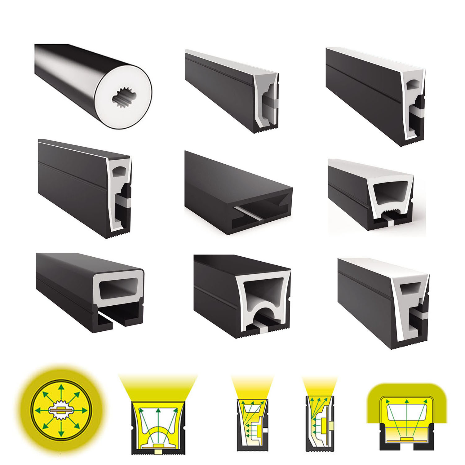 Ws2812B Strip 5V - LEDストリップライト,ws2812b,ws2812b ws2811,ws2812,sk6812,ws2813 ws2815,シリカゲル,ソフトランプチューブ,防水ip67