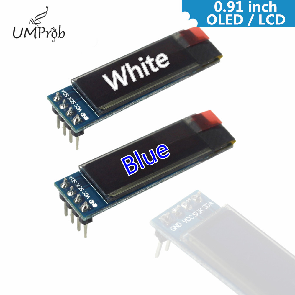 0.91インチ 128x32 IIC I2C 白/青 OLE - Ssd1306 のレビューと価格