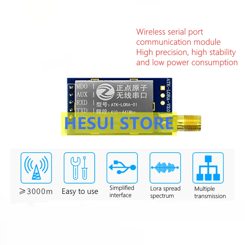 ATK-LORA-01 LORAモジュール 無線シリアルポー - Lora Sx1278 のレビューと価格