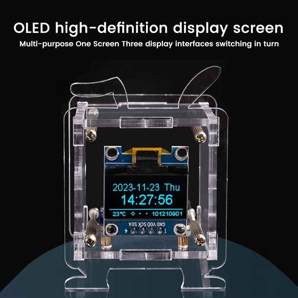 0.96 インチ OLED ディスプレイ天気予報時計キット  - Oled Display 0.96 のレビューと価格