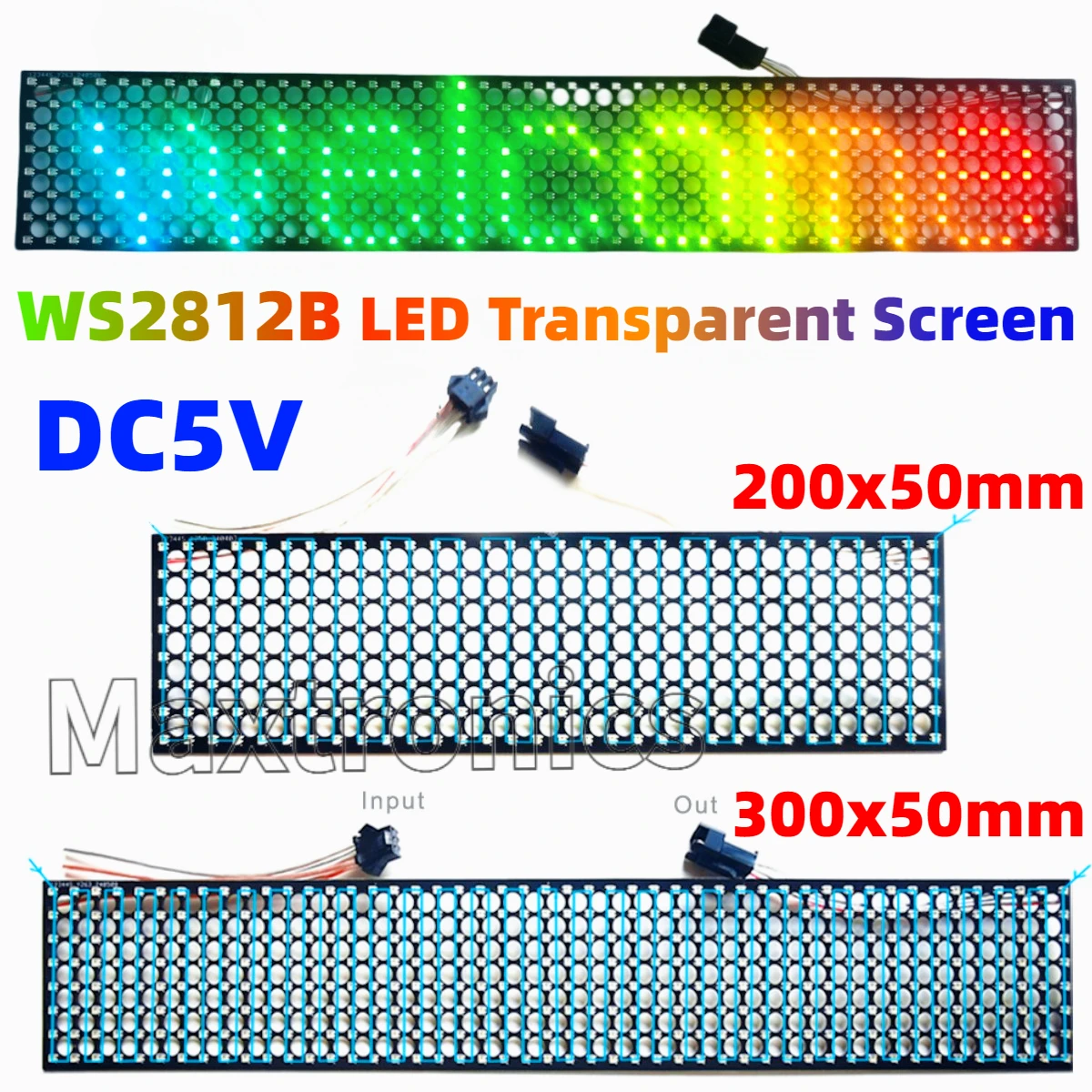 WS2812B LED 透明スクリーンフルカラー RGB 2 - Ws2812B のレビューと価格