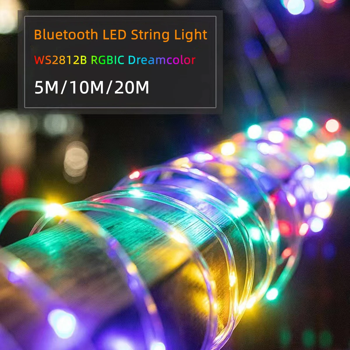 屋外中庭フェンス窓装飾ライトストリングUSB 5V RGB  - Ws2812B のレビューと価格
