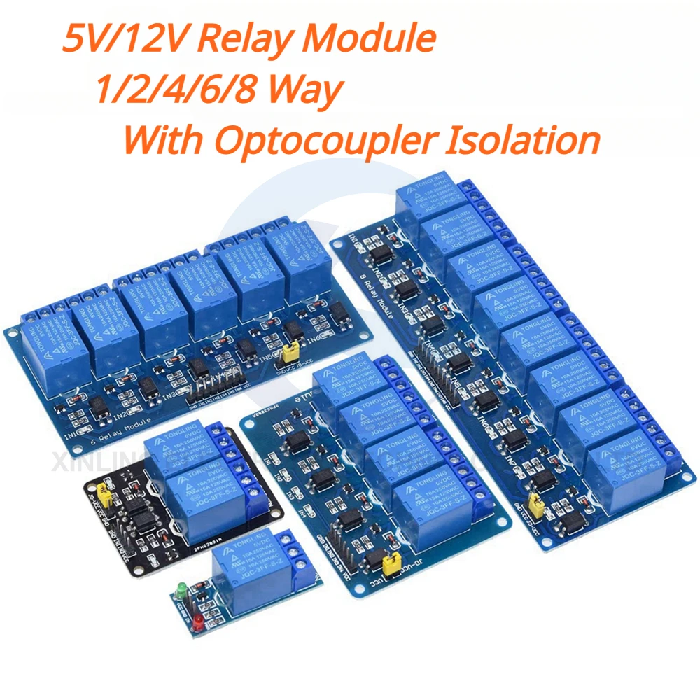 5/12V 1/2/4/6/8 チャンネルリレーモジュール、 - Relay Module 1 Channel のレビューと価格