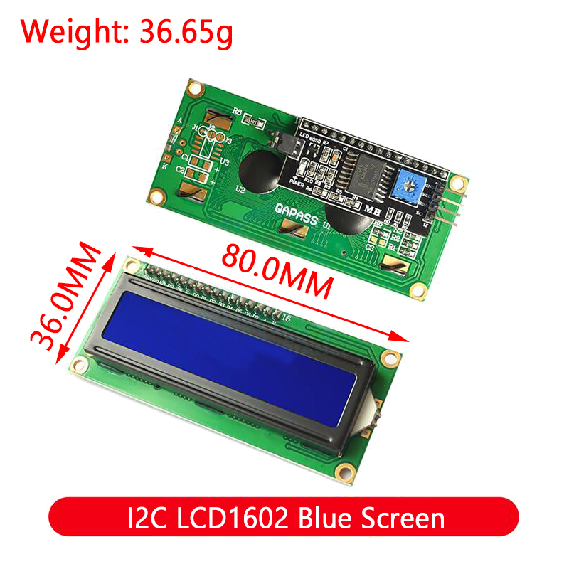 Lcdモジュールブルーグリーンarduinoの0802 16 - Lcd 1602 のレビューと価格